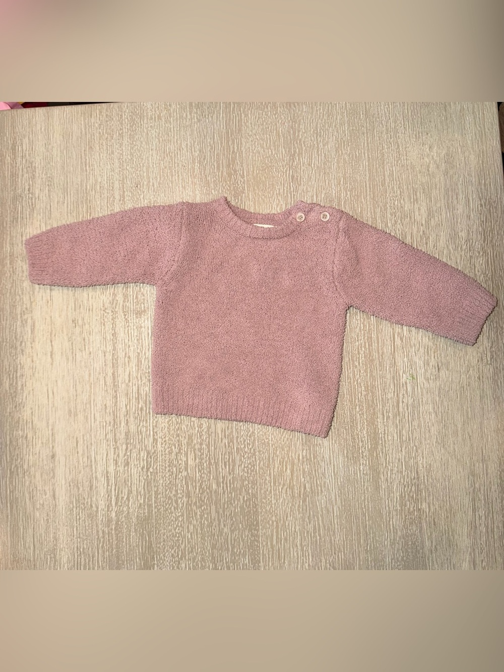 7AM Enfant Rose Fuzzy Top size 3-6 months